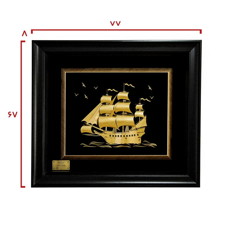 عکس شماره 2 : تابلو طلا کوب مارک گلد طرح کشتی بزرگ tf089