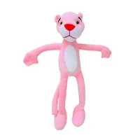 عروسک طرح پلنگ صورتی مدل JI110 ارتفاع 33 سانتی‌متر