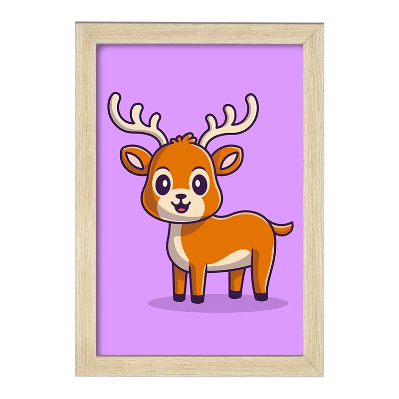 تابلو خندالو مدل حیوانات بامزه گوزن کد 25404