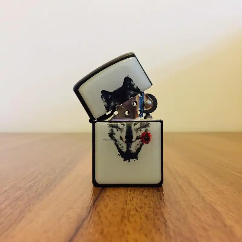 فندک مدل WOLF FLOWER