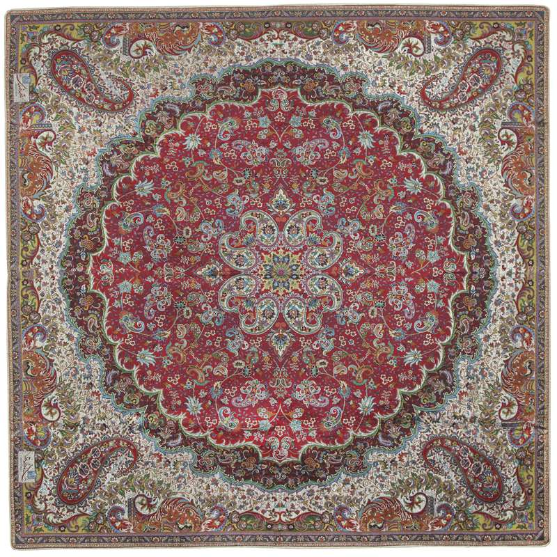 رومیزی ترمه رضایی طرح گل آذین کد 90152