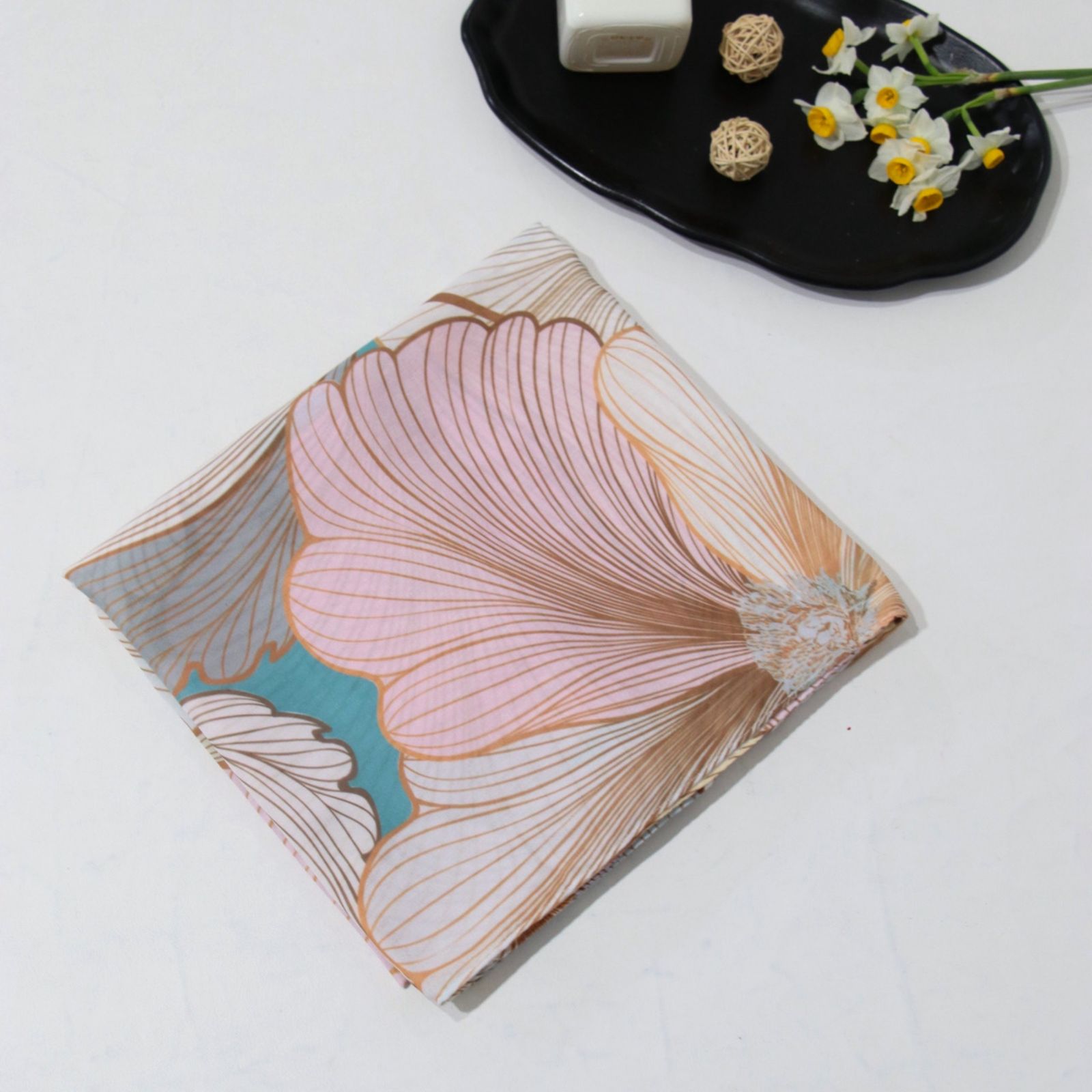 شال زنانه مدل نخی تابستانه جدید گل درشت کد a-3087 -  - 19