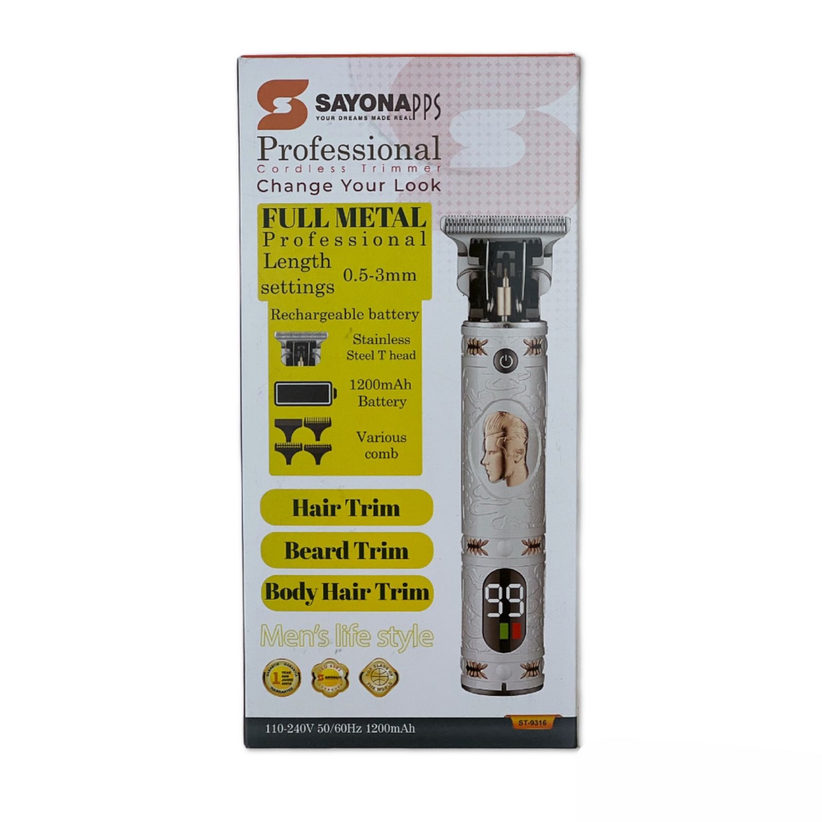 ماشین اصلاح موی سر و صورت سایونا مدل ST-9316 -  - 5