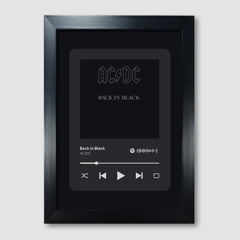 تابلو مدل موزیکال طرح Back in Black by AC/DC