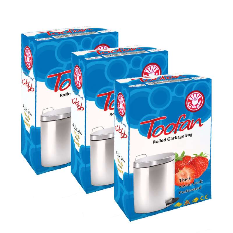 کیسه زباله مدل کیسه زباله طوفان کد x-291 سه بسته 3 عددی