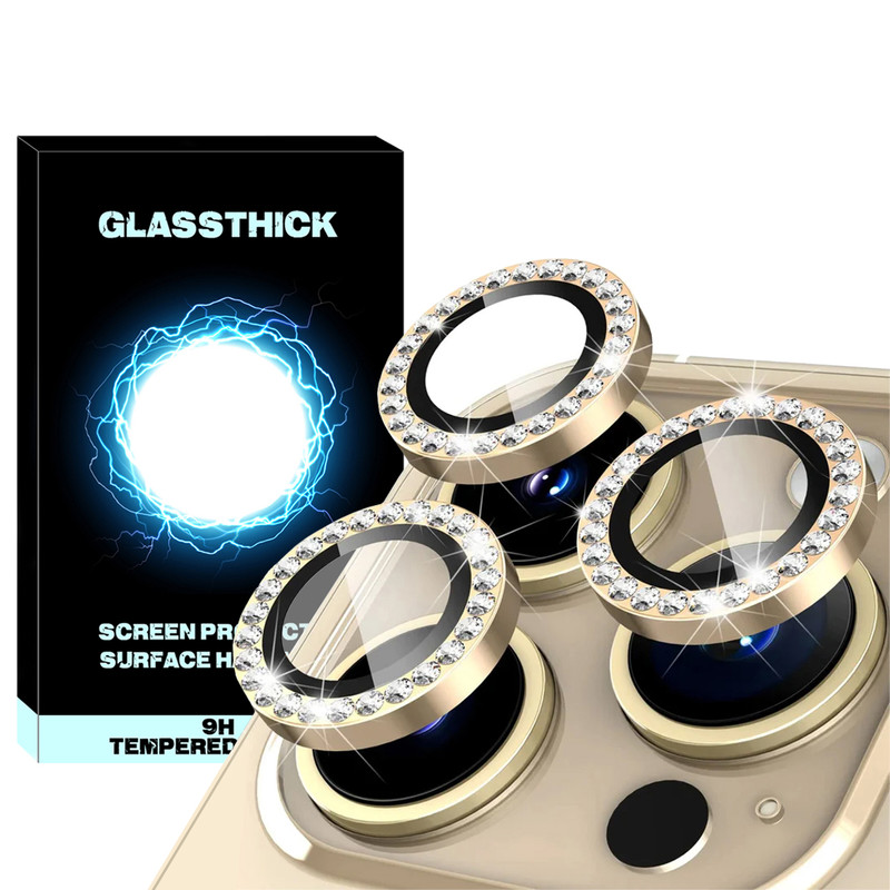 محافظ لنز دوربین گلستیک مدل Ring Metal Diamond مناسب برای گوشی موبایل اپل Iphone 14 Pro / 14 Pro max