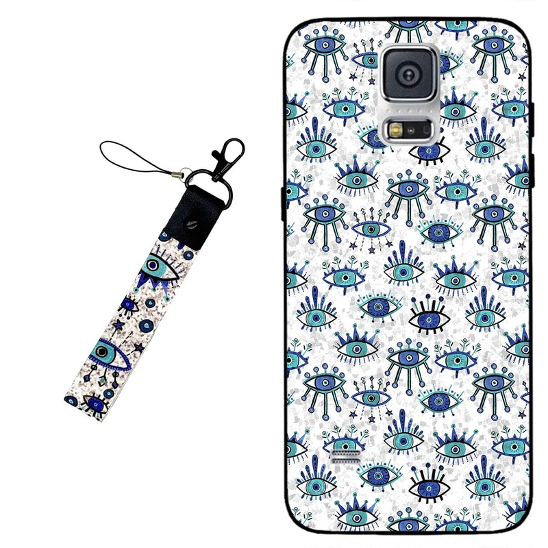 کاور مگافون طرح چشم نظر مدل 6464 مناسب برای گوشی موبایل سامسونگ Galaxy S5 به همراه بند