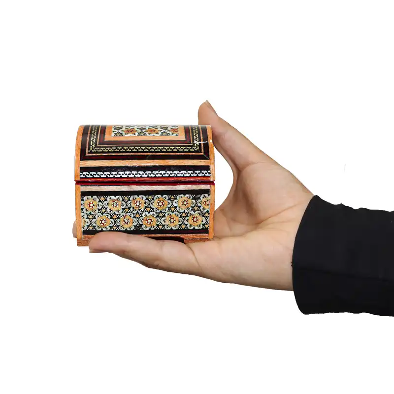 جعبه جواهرات خاتم کاری مدل صندوقچه کد 877HQ1f3