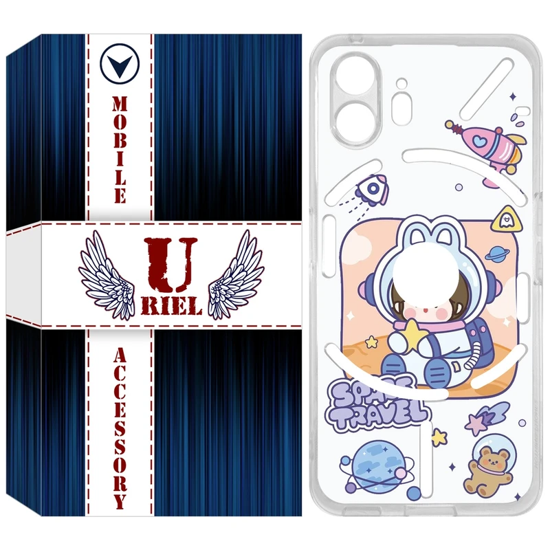 کاور یوریل مدل Clear کد 9 طرح دختر فضانورد مناسب برای گوشی موبایل ناتینگ فون Nothing Phone 2