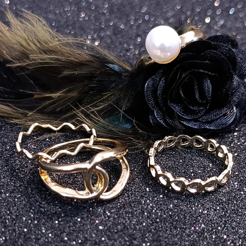 انگشتر زنانه کد RKH_1729 مجموعه 4 عددی