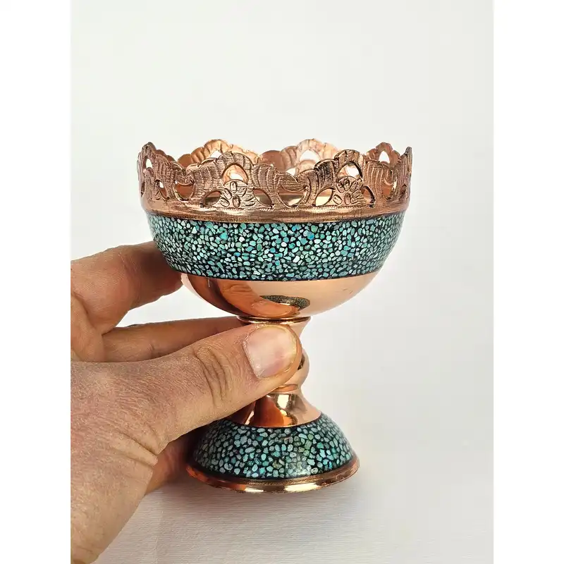 آجیل خوری فیروزه کوبی مدل شیرازی کد ag11 مجموعه 2 عددی