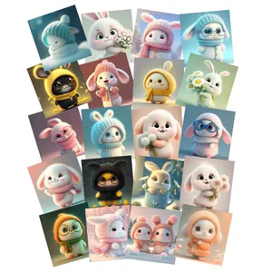 کارت پستال طرح Bunnies مدل بولت ژورنال مجموعه 20 عددی