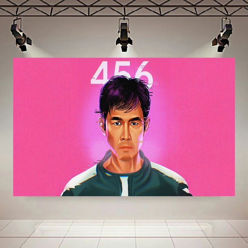 پوستر دیواری طرح Squid Game مدل سونگ گی هون شماره 456 کد AR305066
