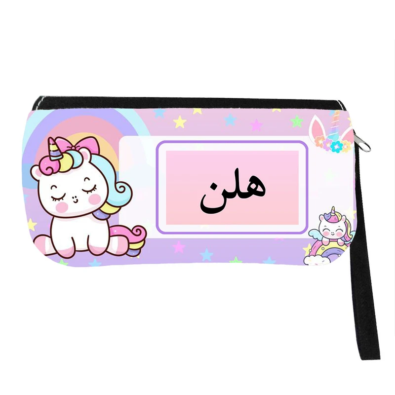 جامدادی پاد آفرین مدل فانتزی طرح کارتونی تک شاخ دخترانه اسم هلن کد 456p