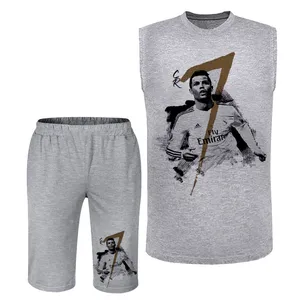 ست تاپ و شلوارک راحتی مردانه مدل رونالدو A400