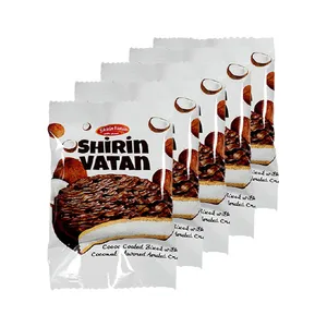بیسکویت کرم دار نارگیلی شیرین وطن- 20 گرم بسته 5 عددی