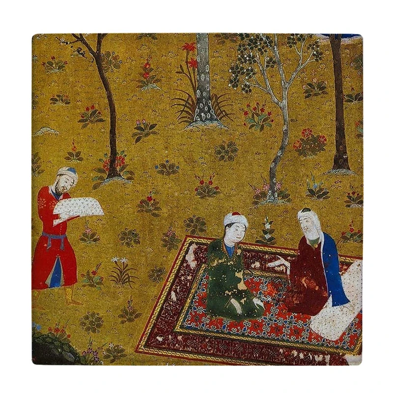 زیر لیوانی  طرح نگارگری ایرانی کد    6104482_5323