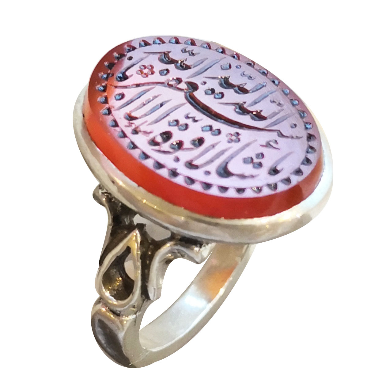 انگشتر نقره مردانه مدل سه ذکر کد 0043