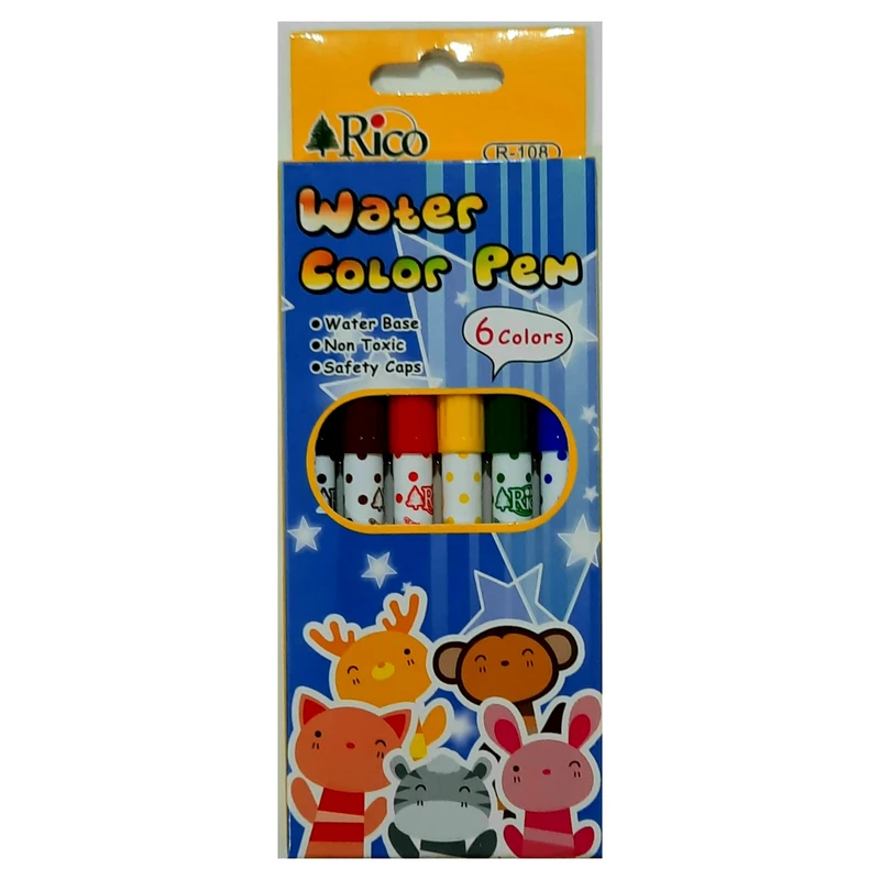 ماژیک رنگ آمیزی 6 رنگ ریکو مدل 01