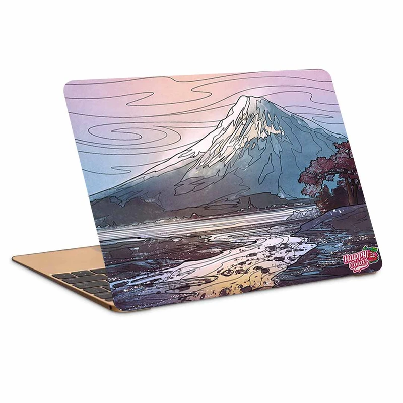 استیکر لپ تاپ طرح نقاشی کوه کد P-75مناسب برای لپ تاپ 15.6 اینچ