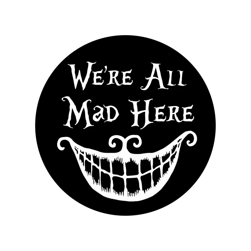 استیکر لپ تاپ طرح We All Mad Here کد ST-101