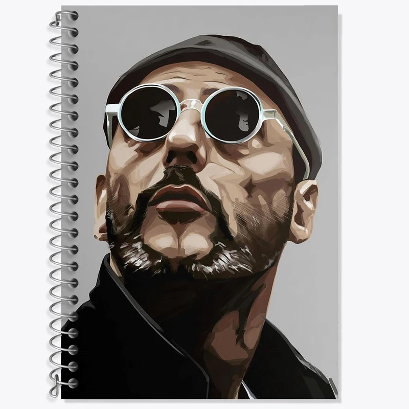 دفتر زبان 50 برگ خندالو مدل دو خط طرح لئون و ماتیلدا کد 3148