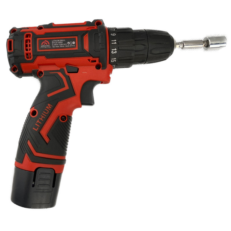 دریل پیچ گوشتی شارژی گریتک مدل GTLD12002 مجموعه 30 عددی