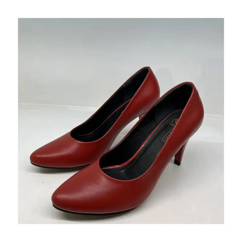 کفش زنانه سرزمین چرم کد 1529 رنگ قرمز