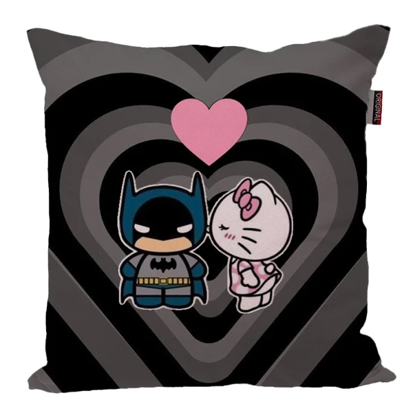 کوسن پاد آفرین مدل کیتی و بتمن طرح عاشقانه کد  B1050