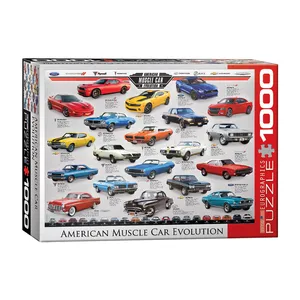 پازل 1000 تکه یوروگرافیکس پازلز مدل American Muscle Car Evolution كد 0682-6000