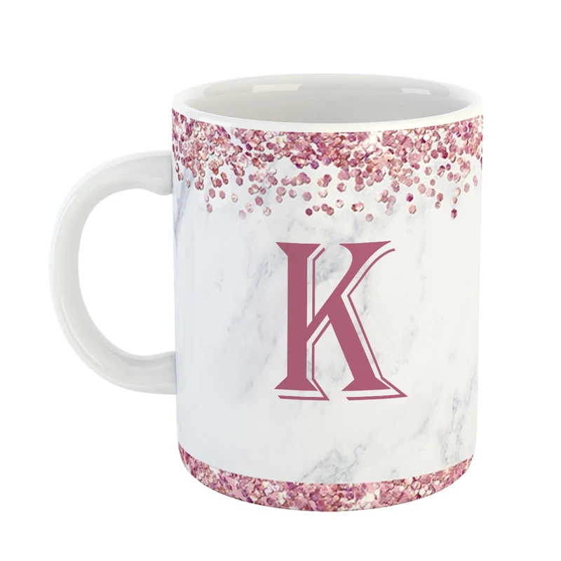 ماگ پاد افرین مدل فانتزی طرح حرف K کد 10