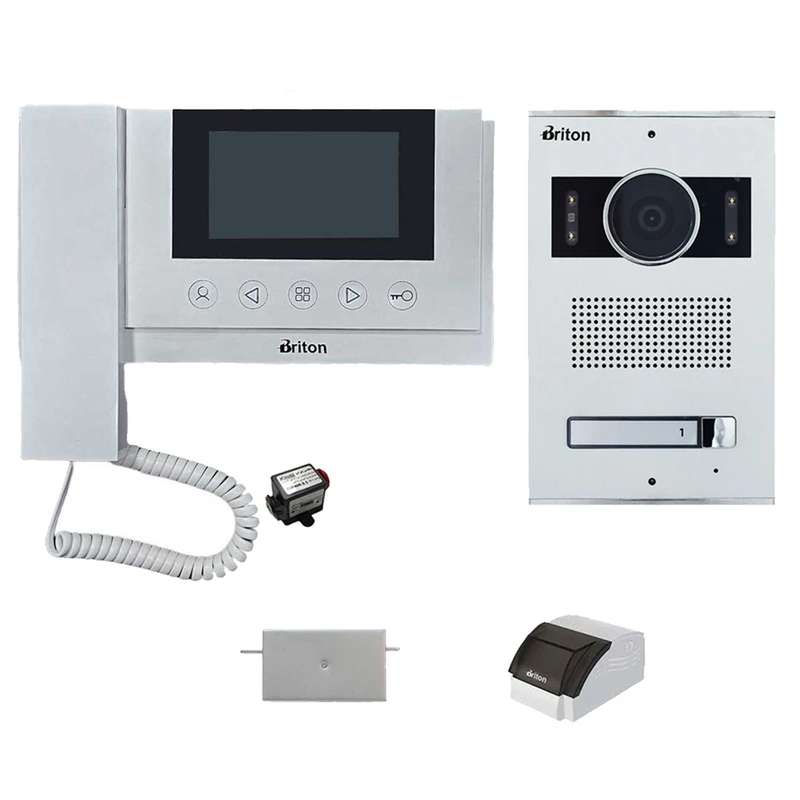 مجموعه دربازکن تصویری برایتون مدل 4310-2001 یک طبقه به همراه محافظ ولتاژ مانیتور