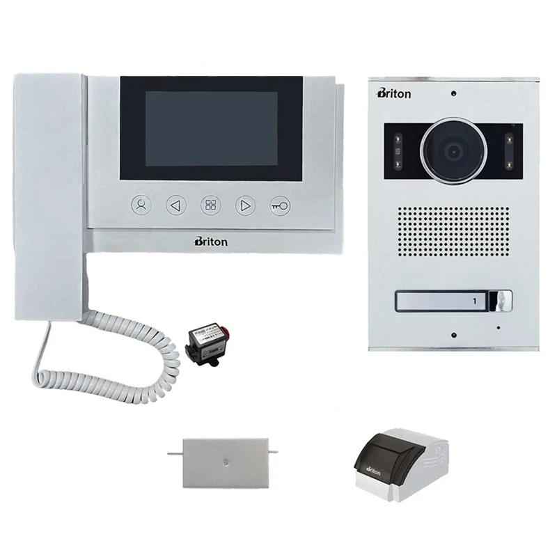 مجموعه دربازکن تصویری برایتون مدل 4310-2001 یک طبقه به همراه محافظ ولتاژ مانیتور مجموعه دربازکن تصویری برایتون مدل 4310-2001 یک طبقه به همراه محافظ ولتاژ مانیتور