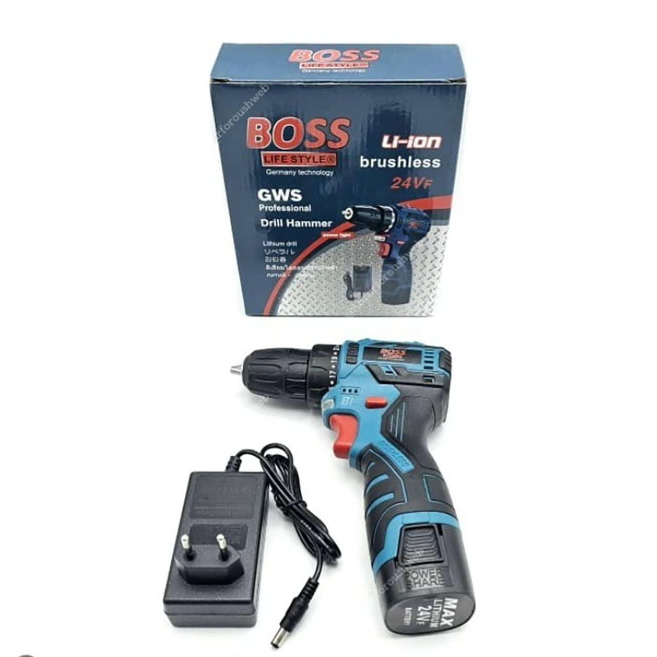 دریل شارژی باس مدل brushless