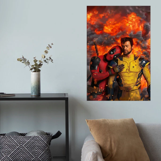 پوستر گوفی مدل ددپول و ولورین رایان رینولدز و هیو جک من کد HUG21