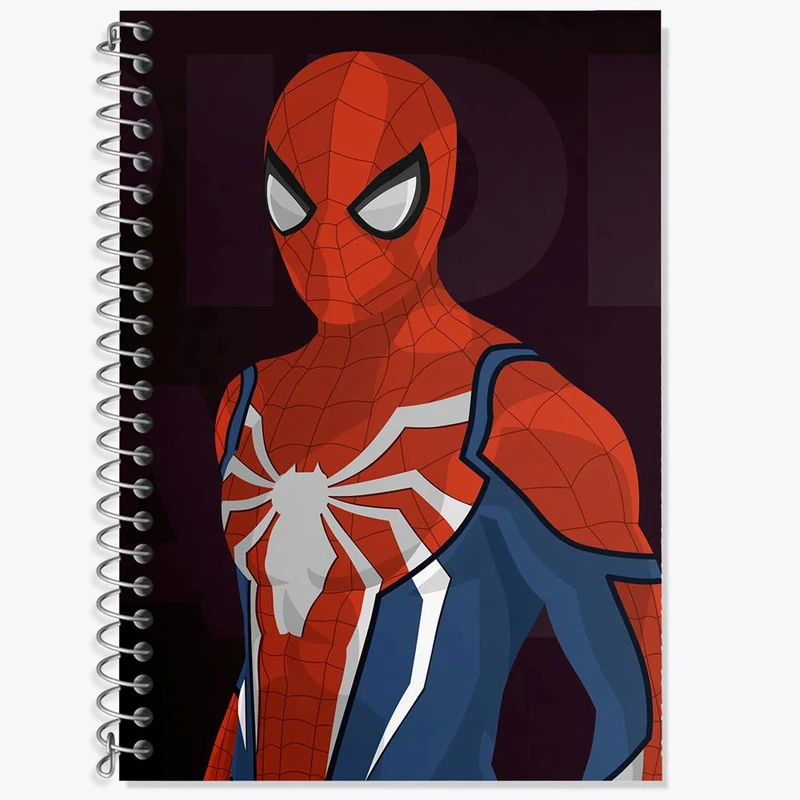دفتر زبان 50 برگ خندالو مدل دو خط طرح مرد عنکبوتی Spider Man کد 13175