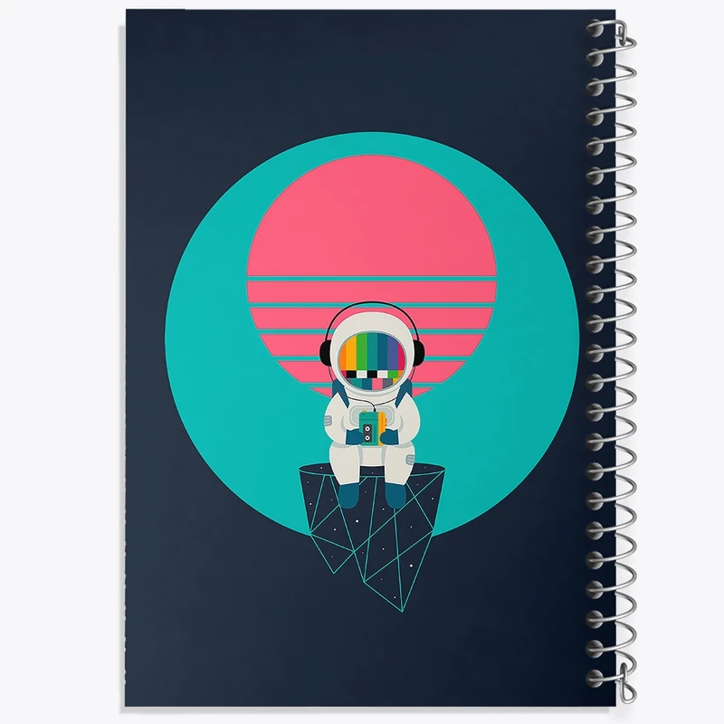 دفتر شطرنجی 50 برگ خندالو مدل فضانورد کد F90