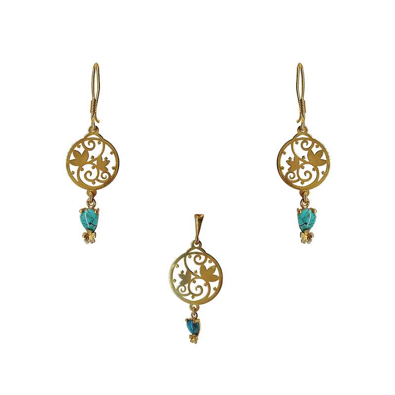 نیم ست نقره زنانه مدل zock-100214