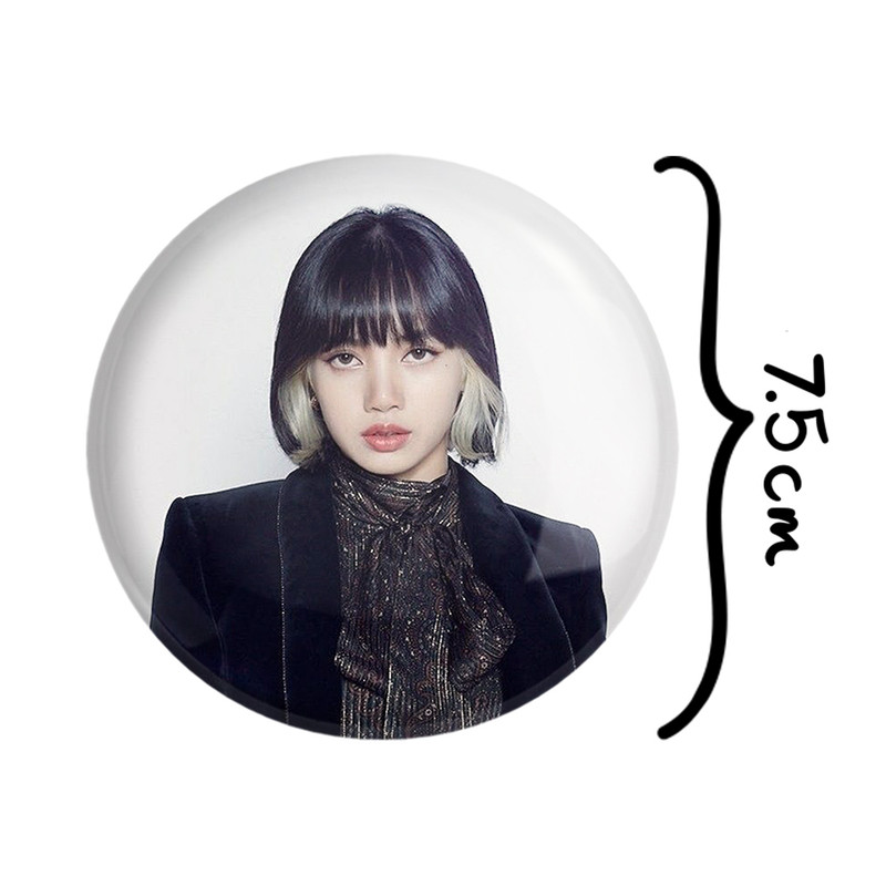 آینه جیبی خندالو مدل لیسا بلک پینک Black Pink  کد 14286