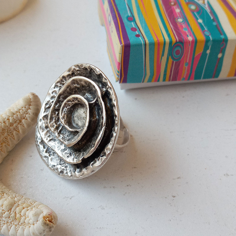 انگشتر زنانه مدل گل مرداب کد GOL-43