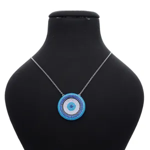 گردنبند نقره زنانه مدل چشم و نظر کد 1313