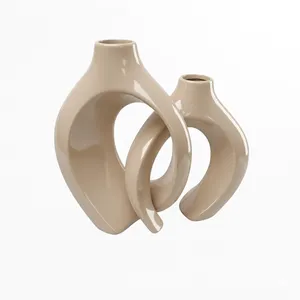 گلدان دکوری طرح موج مجموعه دو عددی