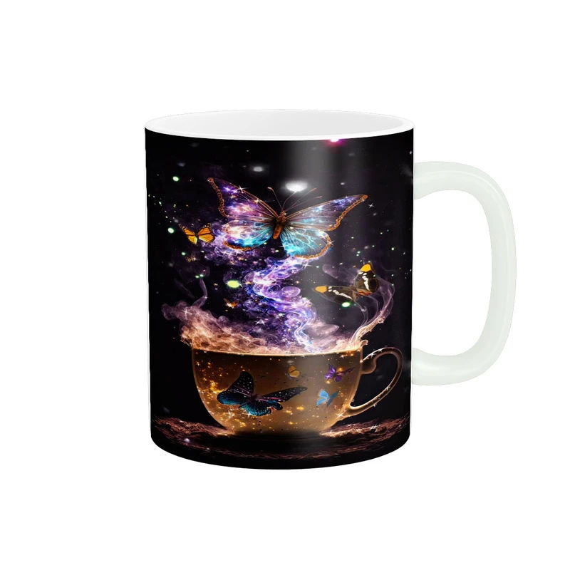  ماگ پادآفرین مدل پروانه و فنجان کد 5384