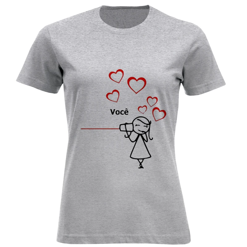 تی شرت آستین کوتاه زنانه مدل دختروقلب D1064