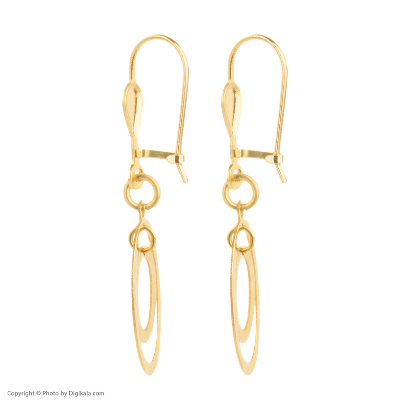 گوشواره طلا 18 عیار زنانه مایا ماهک مدل ME0818 طرح بیضی