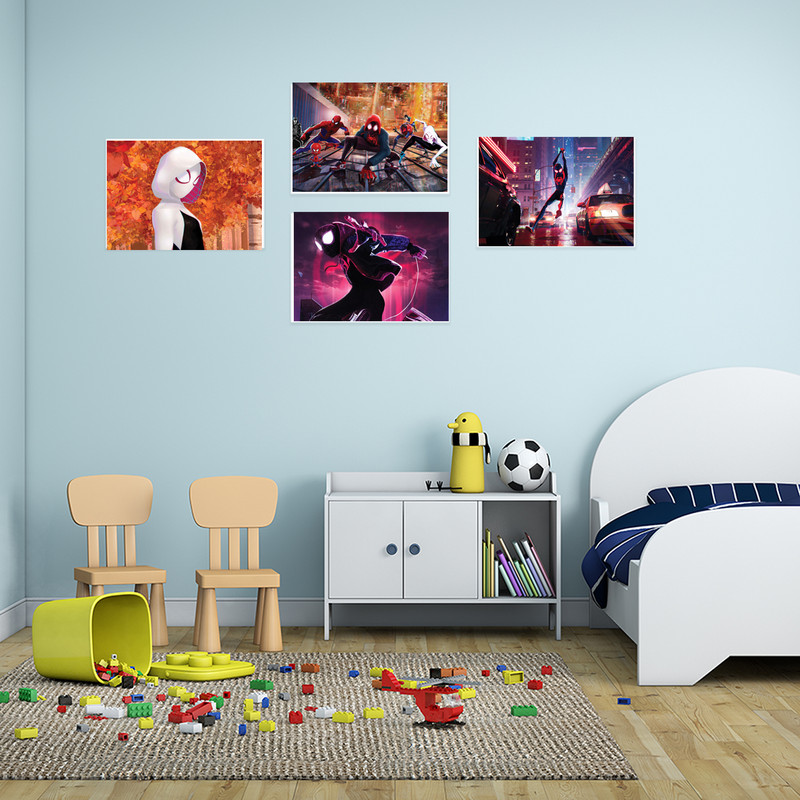 پوستر طرح مرد عنکبوتی کد A-2039 مجموعه 4 عددی