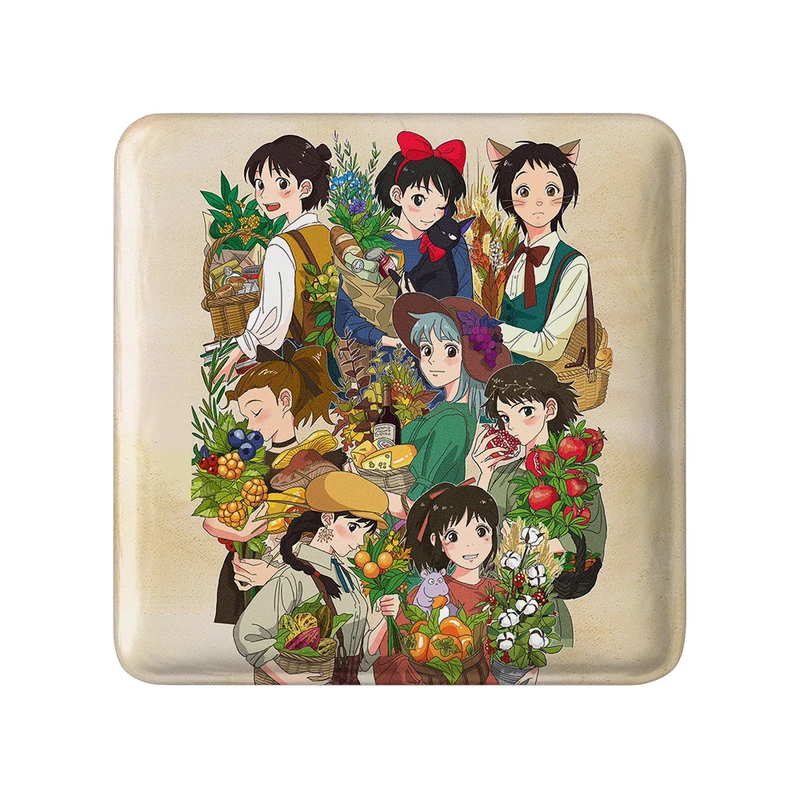 مگنت خندالو طرح انیمه پرنسس مونونوکه (Mononoke) مدل مربعی کد 34071