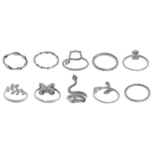 انگشتر زنانه مدل یانگ کد YEG-1 مجموعه 10 عددی