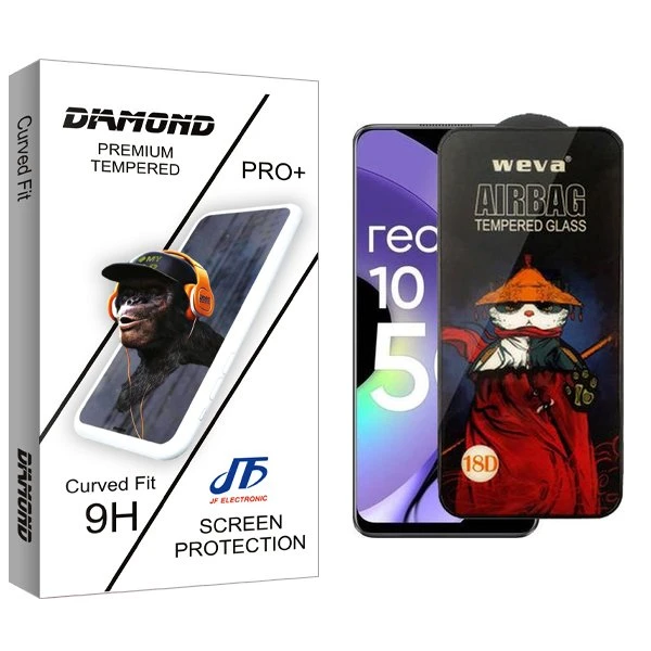 محافظ صفحه نمایش جی اف مدل Diamond Airbag مناسب برای گوشی موبایل ریلمی 10 Pro 5G