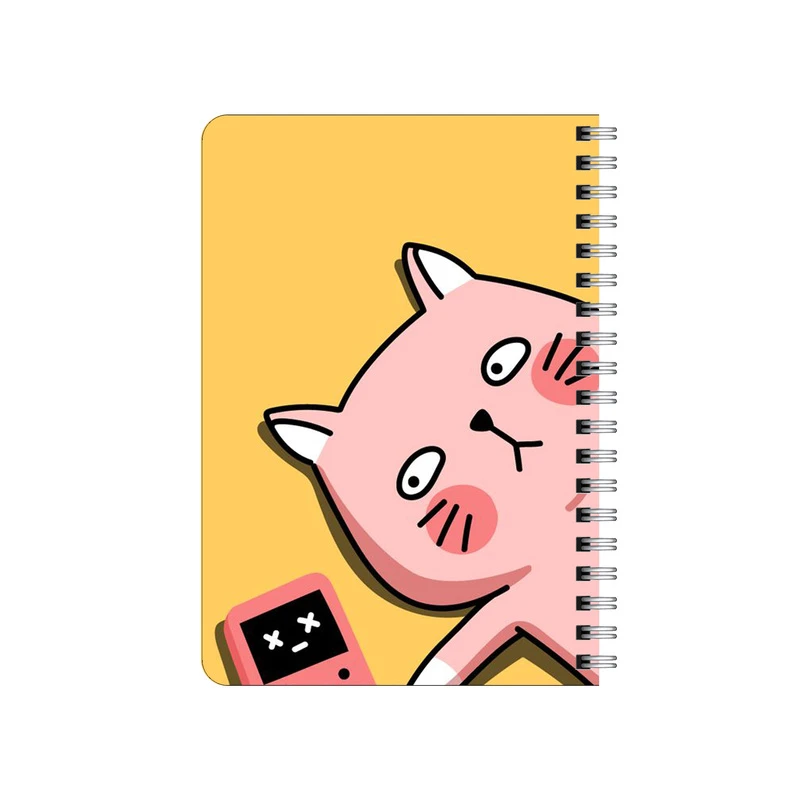 دفترچه یادداشت بامبیلیپ مدل چوبی طرح گربه و بازی کامپوتری کد 6268575